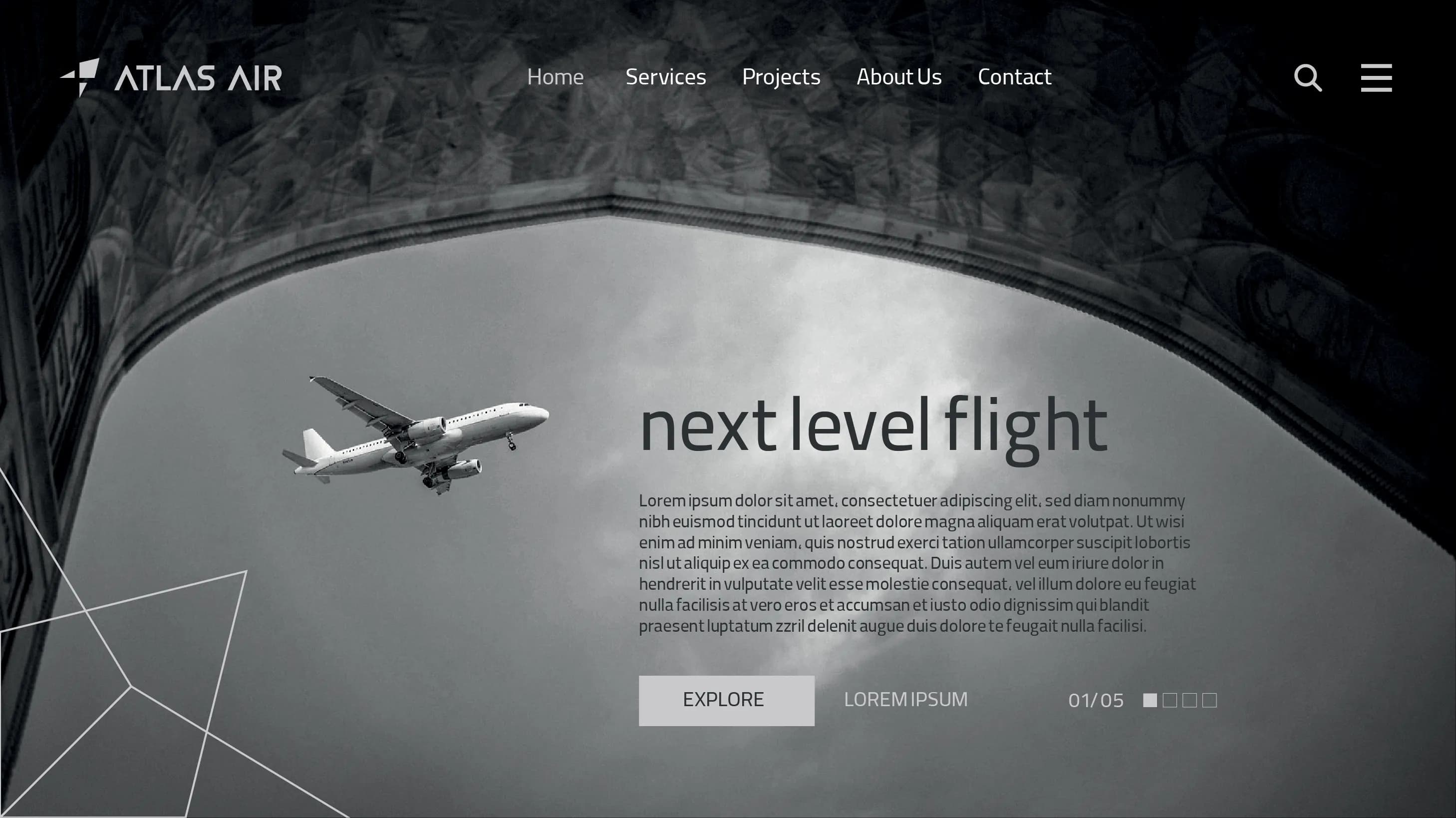 طراحی هویت بصری اطلس ایر